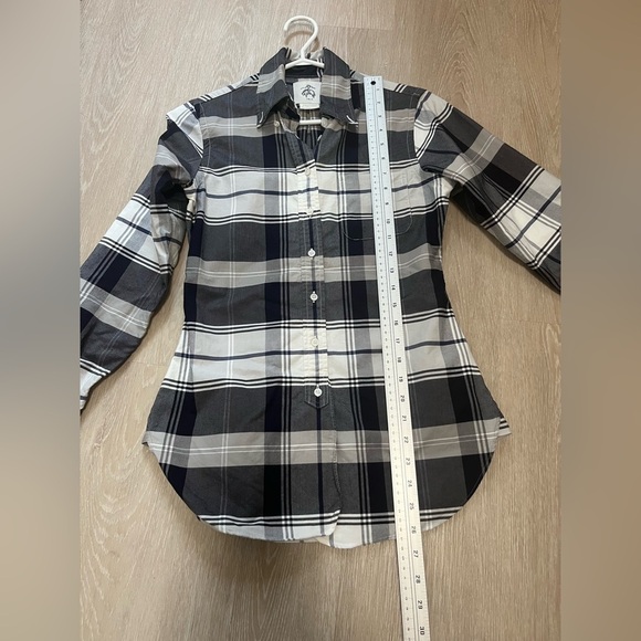 Brooks Brother Black Fleece Men’s Dress Shirt Checkered - Picture 6 of 9